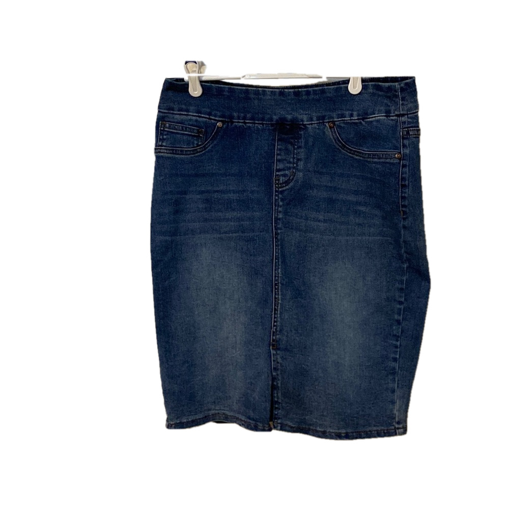 Tribal Blue Denim Skirt